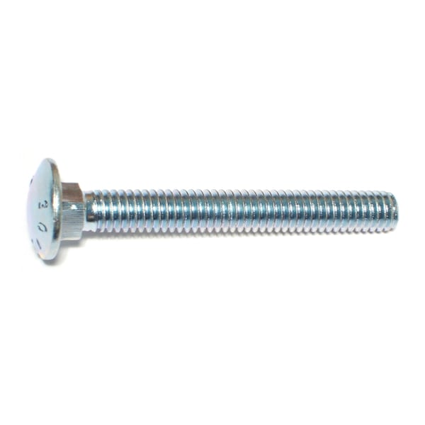 Midwest Fastener Carriage Bolt, Square Neck, 18 (Coarse), 2-1/2 in L, Steel, Zinc Plated, 12 PK 34886 - main